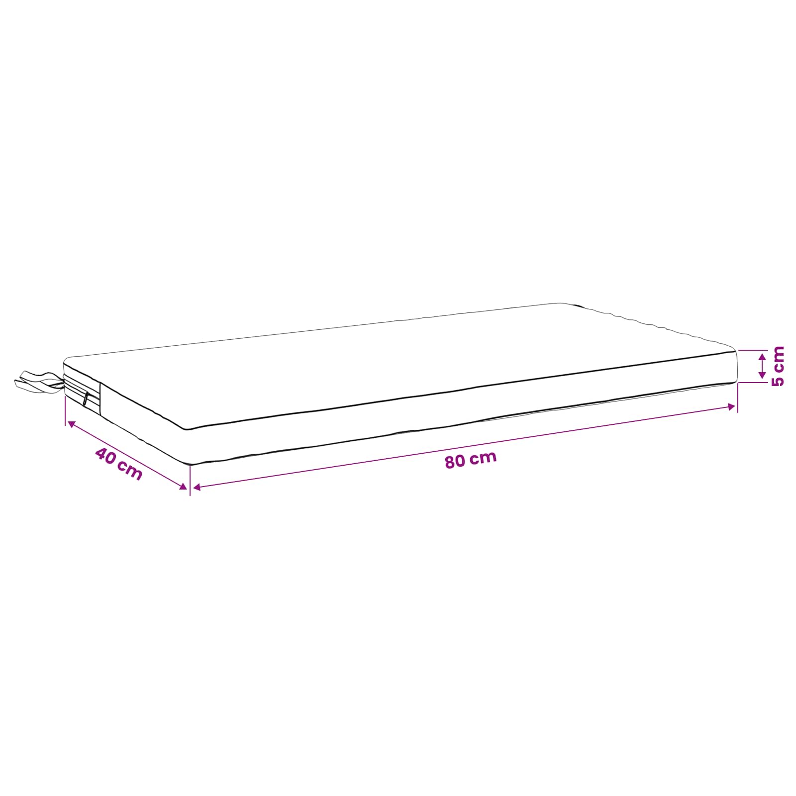 vidaXL Bankkussen SOEST 100% Polyester Crèmekleurig 80 x 40 x 5 cm