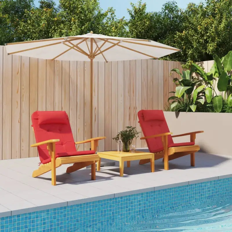 Adirondack stoelkussens in oxford stof voor een frisse uitstraling - Rood / 2 - Stoelkussens