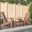 Adirondack tuinstoel met tafel voor tuin en terras - Bruin / 1 / 2x armstoel + tafel - Tuinstoelen