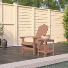 Adirondack tuinstoel met tafel voor tuin en terras - Bruin / 1 / Fauteuil + tafel - Tuinstoelen