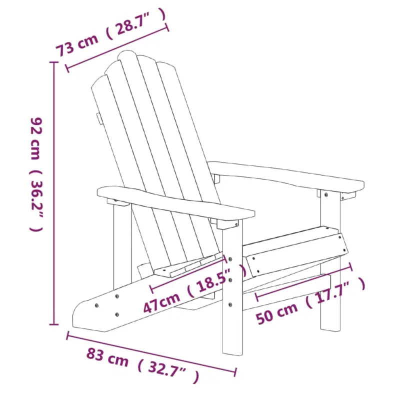 Adirondack tuinstoel met tafel voor tuin en terras - Tuinstoelen