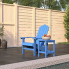 Adirondack tuinstoel met tafel voor tuin en terras - Waterblauw / 1 / Fauteuil + tafel - Tuinstoelen