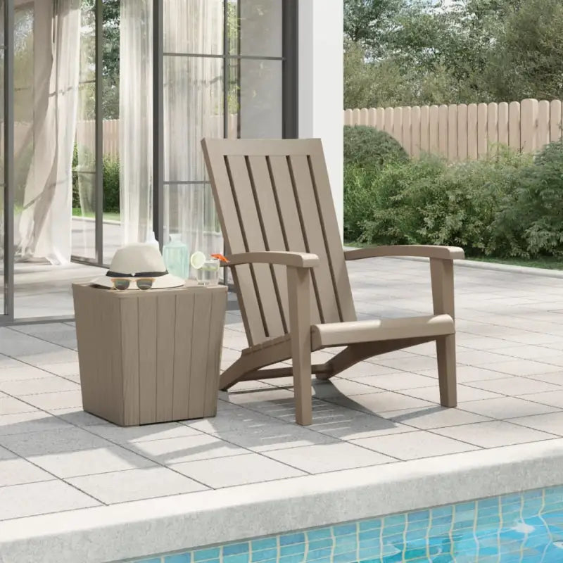 Adirondack Tuinstoelen in Duurzaam Polypropyleen for Buitenplezier - Lichtbruin / 1 - Tuinstoelen