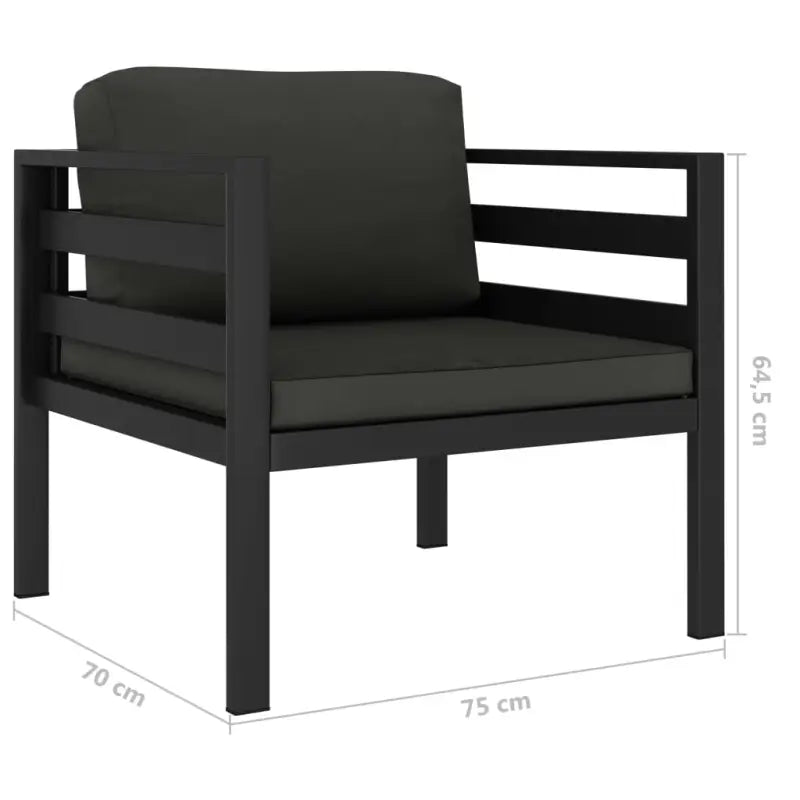 Aluminium Loungeset voor de Tuin met Modulaire Ontwerp - Tuinsets