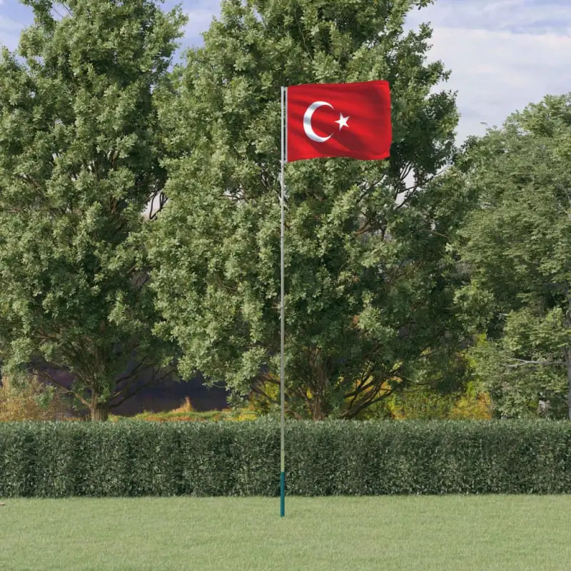 Aluminium vlaggenmast voor nationale vlaggen en feestelijke gelegenheden - 5.55 m / Turkije - Vlaggen & windzakken