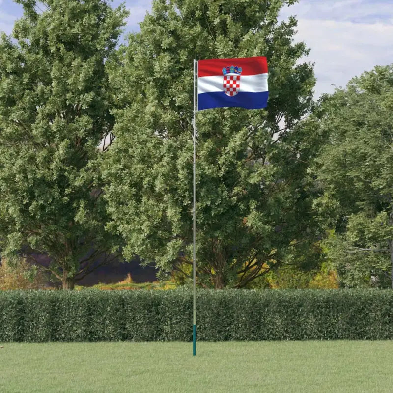 Aluminium vlaggenmast voor nationale vlaggen en feestelijke gelegenheden - 5.55 m / Kroatië - Vlaggen & windzakken