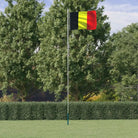 Aluminium vlaggenmast voor nationale vlaggen en feestelijke gelegenheden - 6.23 m / België - Vlaggen & windzakken