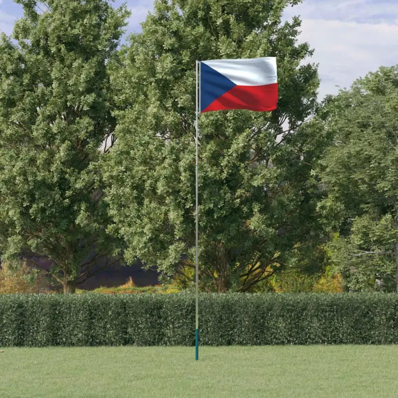 Aluminium vlaggenmast voor nationale vlaggen en feestelijke gelegenheden - 5.55 m / Tsjechië - Vlaggen & windzakken