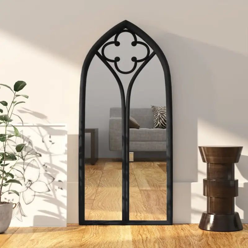 Antieke interieurspiegel voor donkere hoeken met roestige uitstraling - Zwart / 70 x 30 cm / 1 - Spiegels