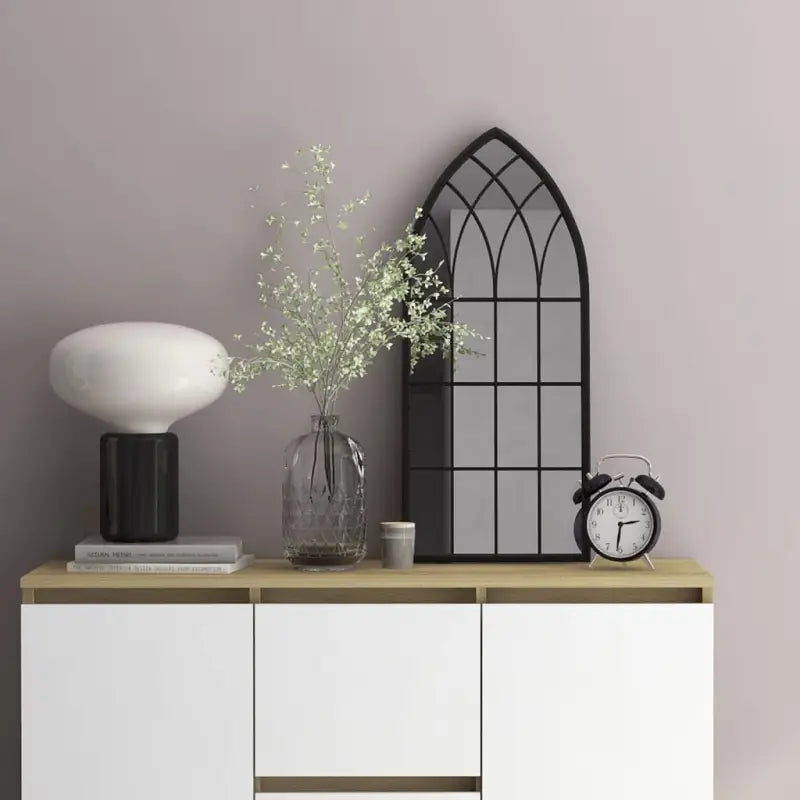 Antieke interieurspiegel voor een donkere hoek met roesteffect - Zwart / 70 x 30 cm / 1 - Spiegels