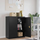 Archiefkast met verstelbare schappen voor stijlvol kantooropslag - Zwart / 90 x 40 x 105 cm / 1 - Archiefkasten