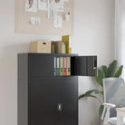 Archiefkast met verstelbare schappen voor stijlvol kantooropslag - Zwart / 90 x 40 x 40 cm / 1 - Archiefkasten