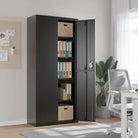 Archiefkast met verstelbare schappen voor stijlvol kantooropslag - Zwart / 90 x 40 x 200 cm / 1 - Archiefkasten