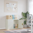 Archiefkast met verstelbare schappen voor stijlvol kantooropslag - Lichtgrijs / 90 x 40 x 70 cm / 1 - Archiefkasten