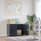 Archiefkast met verstelbare schappen voor stijlvol kantooropslag - Antraciet / 90 x 40 x 70 cm / 1 - Archiefkasten