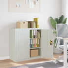 Archiefkast met verstelbare schappen voor stijlvol kantooropslag - Lichtgrijs / 90 x 40 x 90 cm / 1 - Archiefkasten