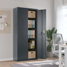 Archiefkast met verstelbare schappen voor stijlvol kantooropslag - Antraciet / 90 x 40 x 200 cm / 1 - Archiefkasten