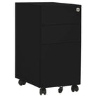 Archiefkast op wieltjes met modern design en staalbouw - Zwart / 1 - Archiefkasten