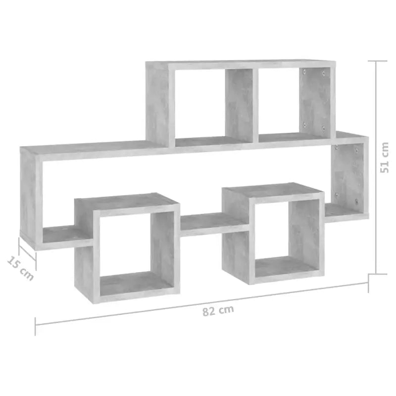 Auto vorm wandplank van bewerkt hout voor een centraal hoofdstuk - Betongrijs / 1 - Wandplanken