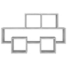 Auto vorm wandplank van bewerkt hout voor een centraal hoofdstuk - Betongrijs / 1 - Wandplanken