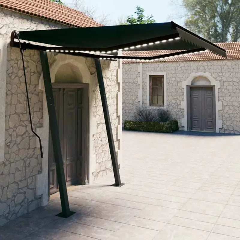 Automatische luifel met gepoedercoat aluminium voor terras beschutting - Antraciet / 3.5 x 2.5 m / 1 - Zonwering
