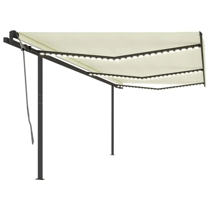 Automatische luifel met gepoedercoat aluminium voor terras beschutting - Crème / 6 x 3 m / 1 - Zonwering