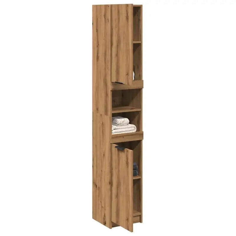 Badekamerkaptafels van bewerkt hout met ruime opbergruimte - artisanaal eikenkleurig / 1 - Badkamerkaptafels