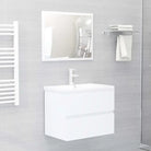Badekamermeubelset met bewerkt hout en perfecte pasvorm - Wit / 60 x 38.5 x 45 cm / met kraan - Badkamermeubelsets