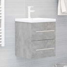 Badezimmermeubelset met stevige bewerkt hout gootsteenkast - Betongrijs / 41 x 38.5 x 48 cm - Badkamermeubelsets