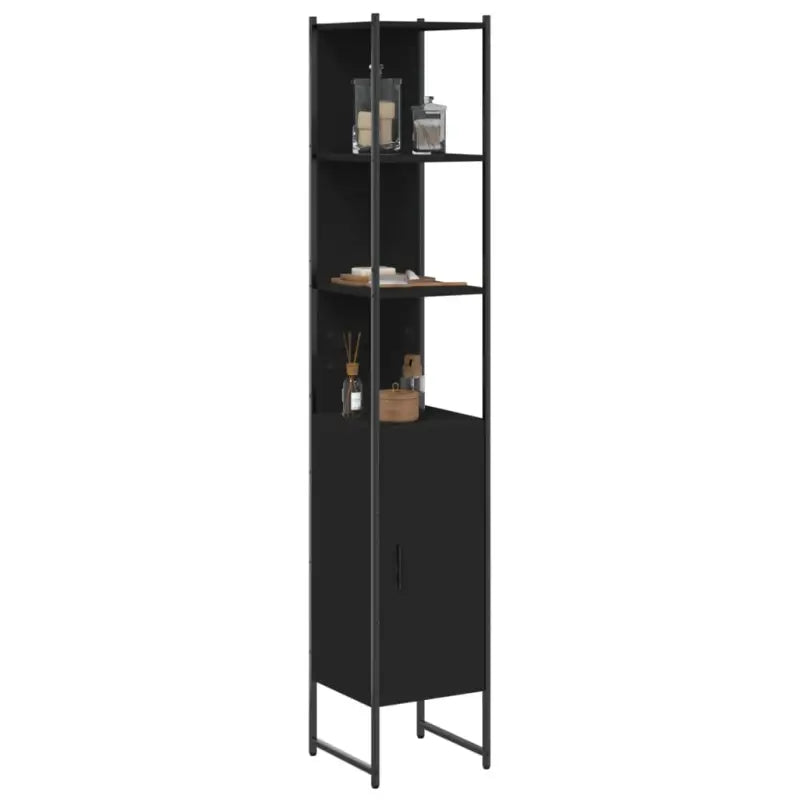 Badkamerkaptafel met bewerkt hout en stevige constructie - 1 / Zwart - Badkamerkaptafels