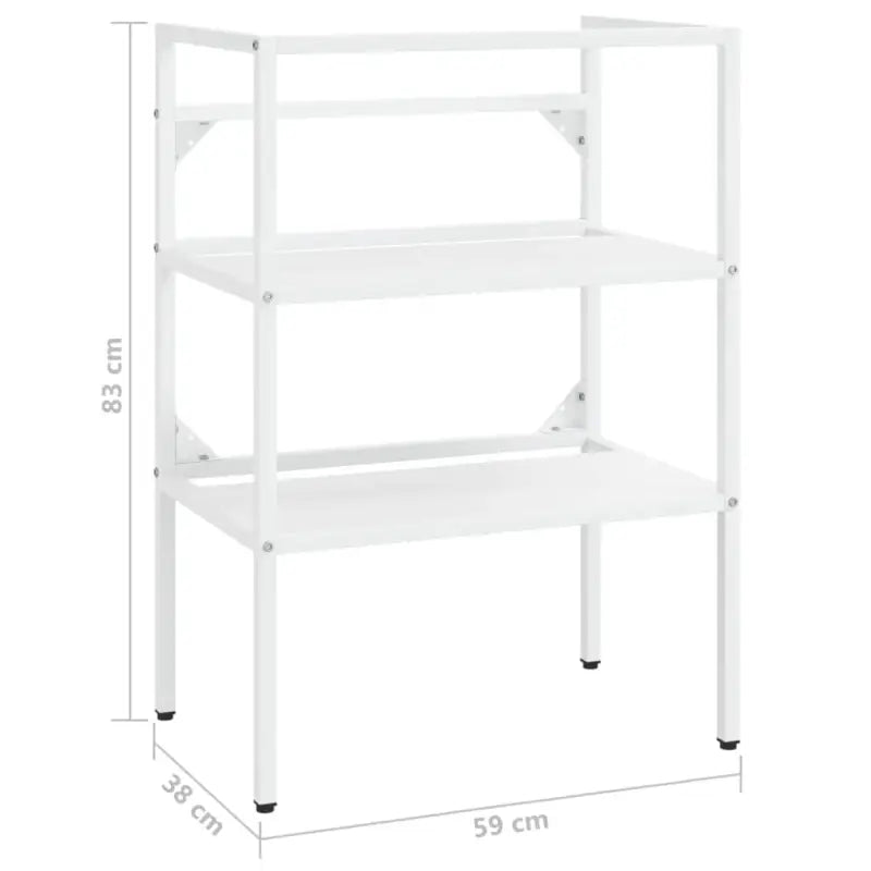 Badkamerkaptafel met gepoedercoat ijzer voor extra opbergruimte - Badkamerkaptafels