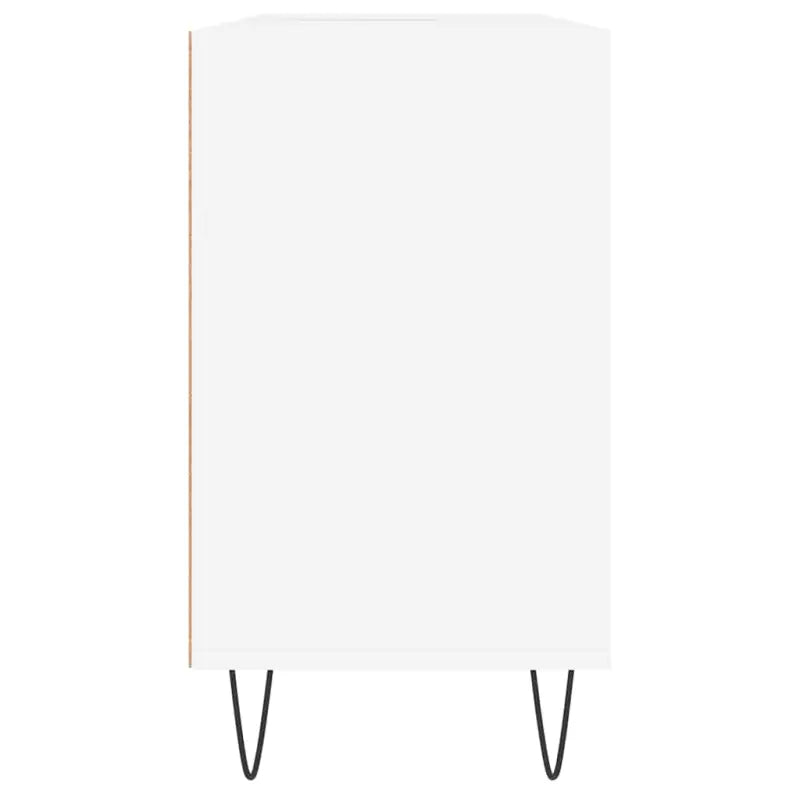 Badkamerkaptafel met ijzeren poten en bewerkt hout voor opbergruimte - Badkamerkaptafels