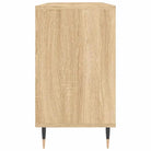 Badkamerkaptafel met ijzeren poten en bewerkt hout voor stijlvolle opbergruimte - Badkamerkaptafels