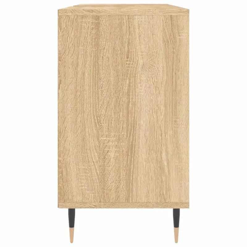 Badkamerkaptafel met ijzeren poten en bewerkt hout voor stijlvolle opbergruimte - Badkamerkaptafels