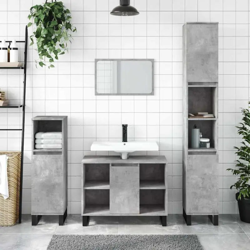 Badkamerkaptafel met ijzeren poten en bewerkt hout voor stijlvolle opbergruimte - Badkamerkaptafels