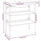 Badkamerkaptafel met inbouwwastafel en gepoedercoat ijzer frame - Badkamerkaptafels