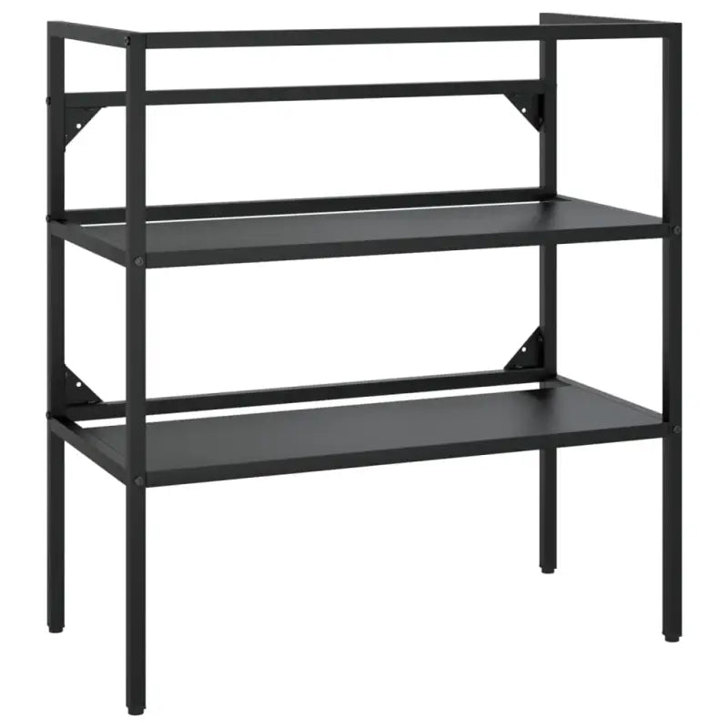 Badkamerkaptafel met inbouwwastafel en gepoedercoat ijzer frame - Badkamerkaptafels
