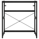 Badkamerkaptafel met inbouwwastafel van gepoedercoat ijzer en totale afmetingen - Badkamerkaptafels