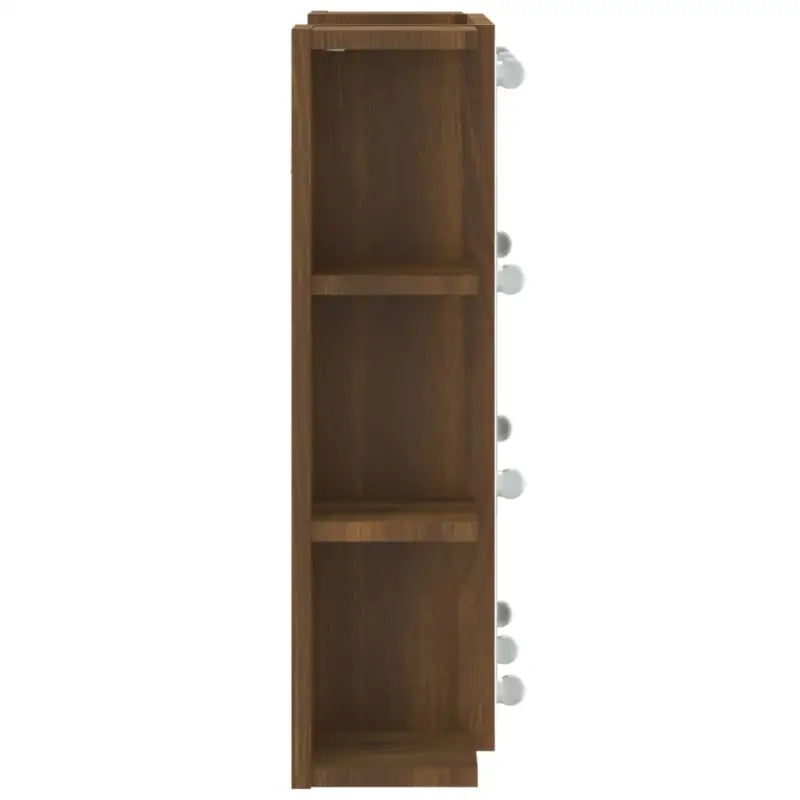 Badkamerkaptafel met LED en bewerkt hout voor een nette make-up opbergplek - Badkamerkaptafels