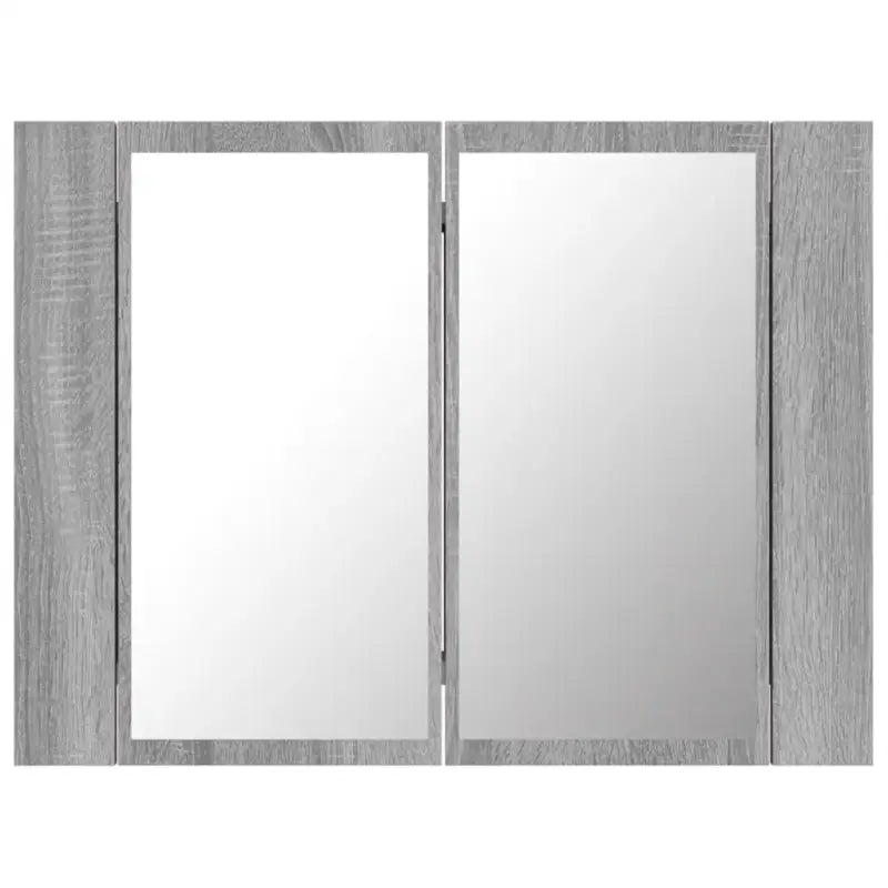 Badkamerkaptafel met LED-verlichting in grijs sonoma eiken bewerkt hout - Badkamerkaptafels