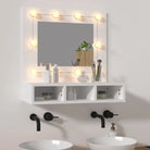Badkamerkaptafel met spiegelkast en LED-verlichting - Badkamerkaptafels