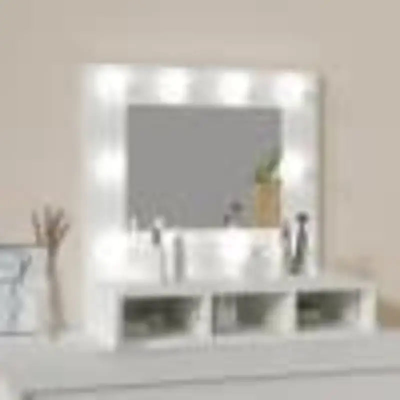 Badkamerkaptafel met spiegelkast en LED-verlichting - Badkamerkaptafels