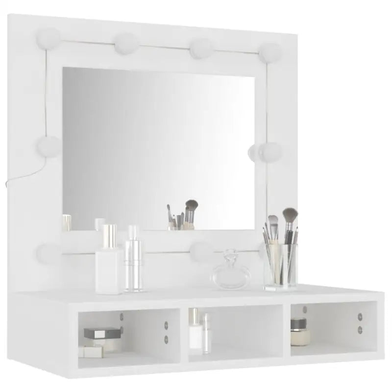 Badkamerkaptafel met spiegelkast en LED-verlichting - Badkamerkaptafels