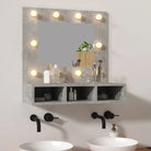 Badkamerkaptafel met spiegelkast en LED-verlichting - Betongrijs / 1 - Badkamerkaptafels