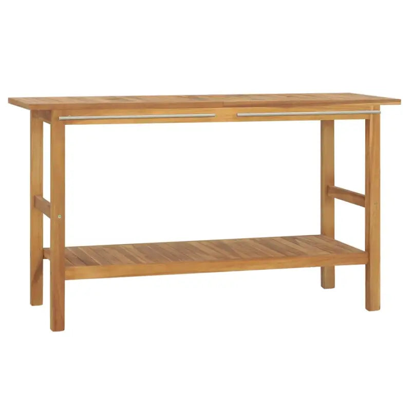 Badkamerkaptafel van massief teakhout die perfect past in elke badkamer - 1 / Zonder mand - Badkamerkaptafels