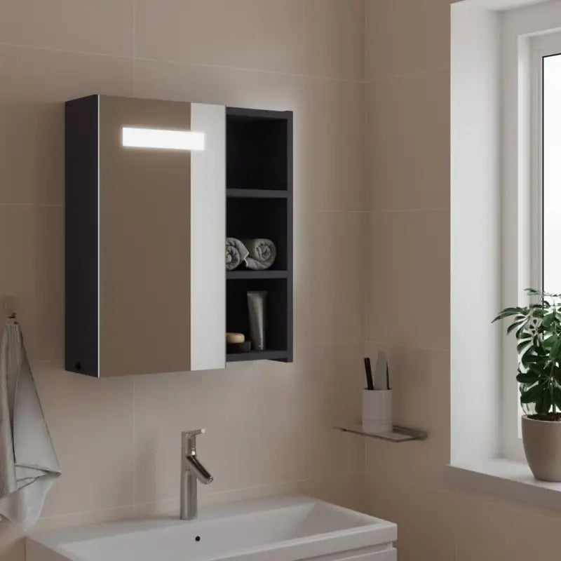 Badkamerkaptafels met bewerkt hout voor een strakke stijl - Grijs / 45 x 13 x 52 cm / 1 - Badkamerkaptafels