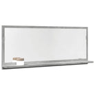 Badkamerkaptafels met wandspiegel in bewerkt hout voor een moderne uitstraling - Betongrijs / 90 x 11 x 37 cm / 1