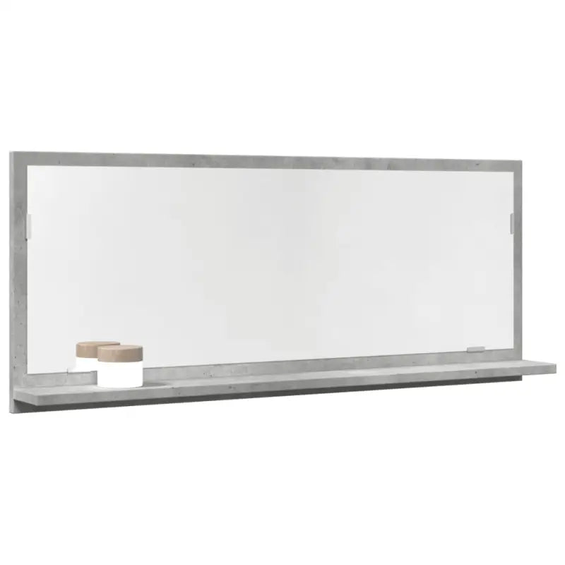 Badkamerkaptafels met wandspiegel in bewerkt hout voor een moderne uitstraling - Betongrijs / 90 x 11 x 37 cm / 1