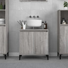 Badkamerkaptafels van bewerkt hout met houten poten voor opbergruimte - Grijs sonoma / 1 - Badkamerkaptafels