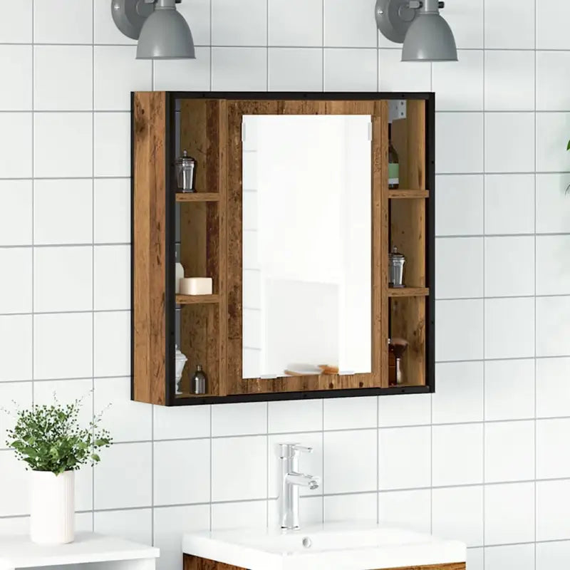 Badkamerkaptafels van bewerkt hout met strak ontwerp en functionaliteit - Oud hout / 1 - Badkamerkaptafels